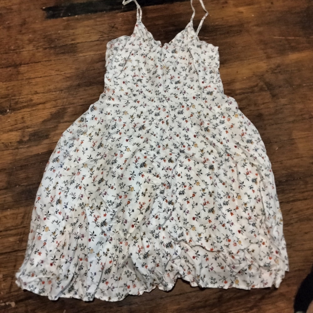 Gap White Floral Spring Summer Dress Size XS